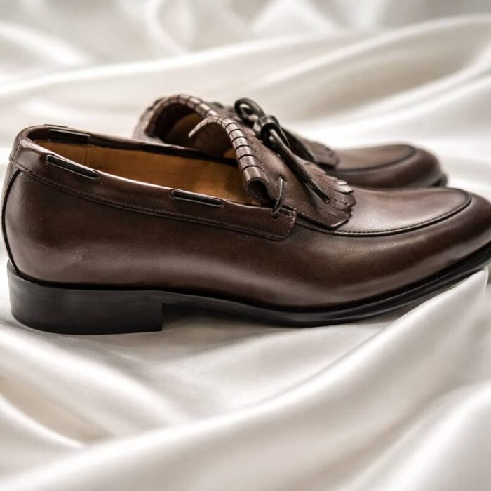 Men’s Brown Leather Tassel Loafers – Brown — image 2
