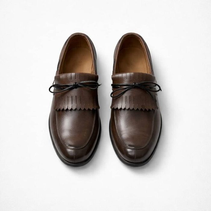 Men’s Brown Leather Tassel Loafers – Brown — image 3