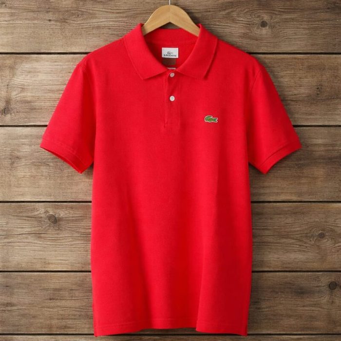 Men’s Premium Embroidered Polo Shirt – Red — image 1