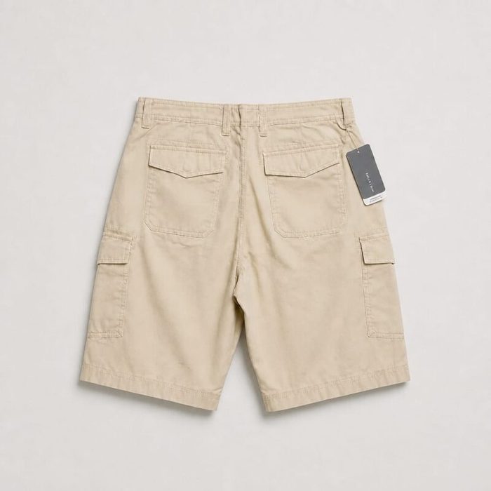 Mens Classic Lightweight Utility Cargo Shorts Light Beige