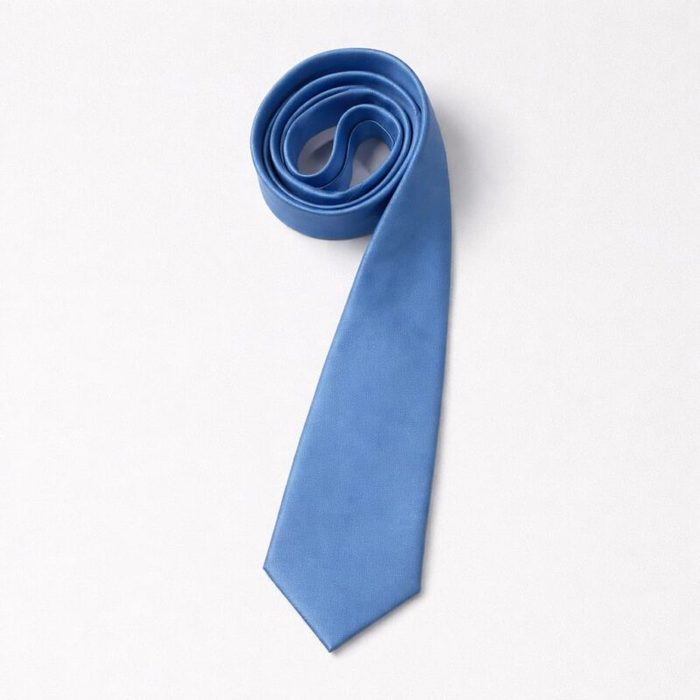 Mens Classic Solid Tie Pocket Square Set Sky Blue