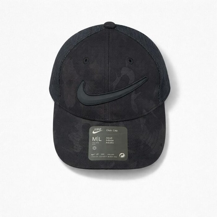 Men’s Club Swoosh Adjustable Baseball Cap – Black — image 1