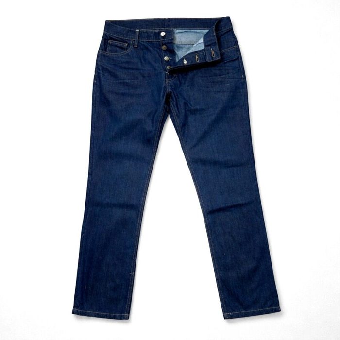 Men’s Copper Tone Non-Stretch Denim Jeans – Dark Wash Indigo