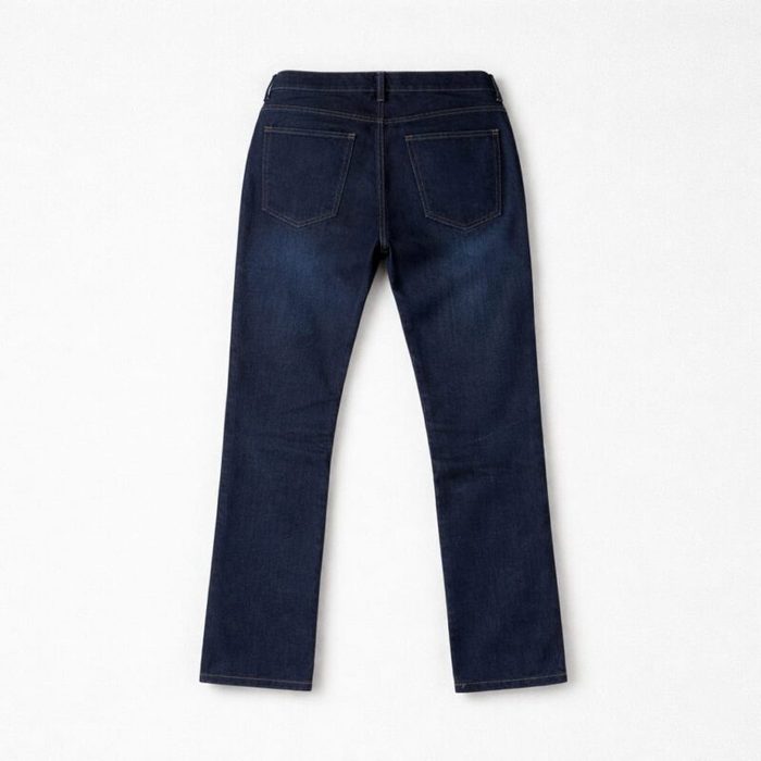 Men’s Copper Tone Non-Stretch Denim Jeans – Dark Wash Indigo — image 3