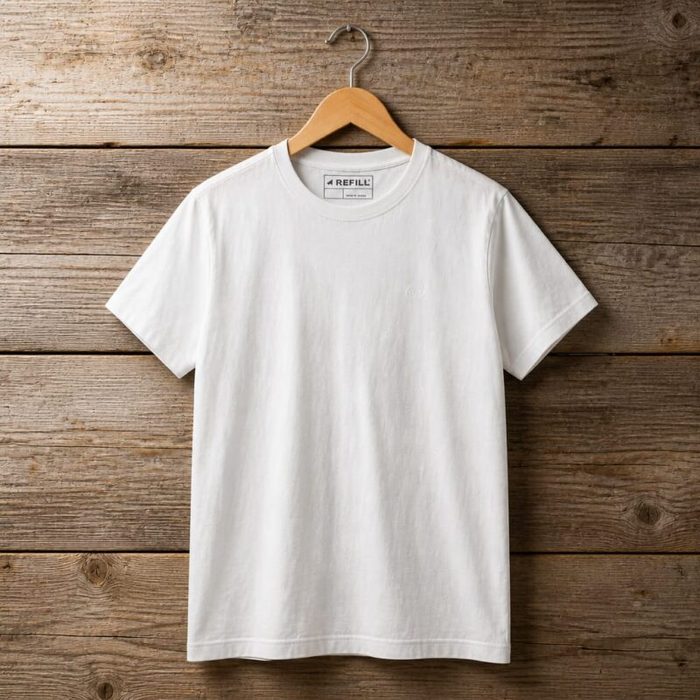 Men’s Crew Neck Minimalist Short Sleeve T-Shirt – White — image 1