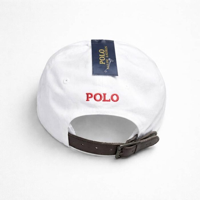 Men’s Embroidered Adjustable Baseball Cap – White — image 3