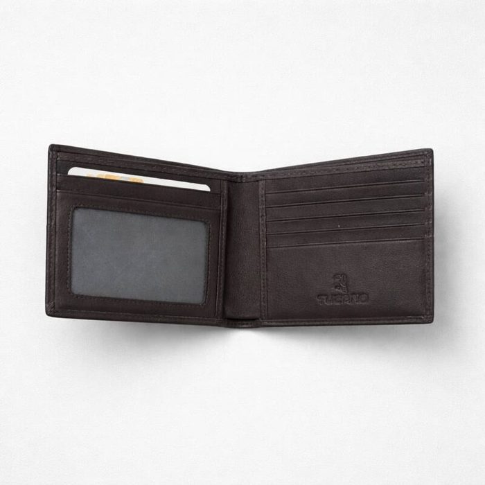 Men’s Leather Bi-fold/Slim Wallet – Coffee Brown