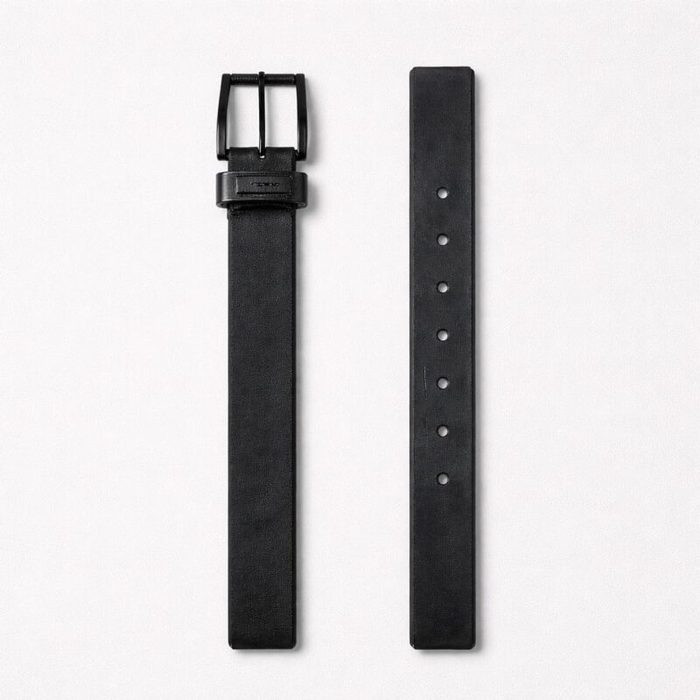 Men’s Premium Leather Dress Belt – Black — image 1