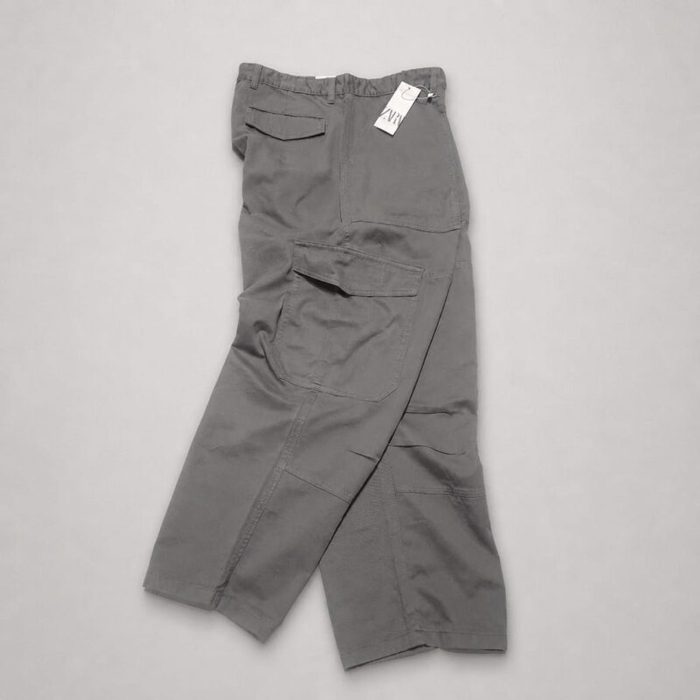 Men’s Multi-Pocket Cargo Trousers – Grey