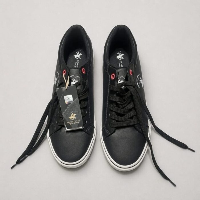 Polo Club Men’s Low-Top Lace-Up Contrast Sneakers – Black — image 2