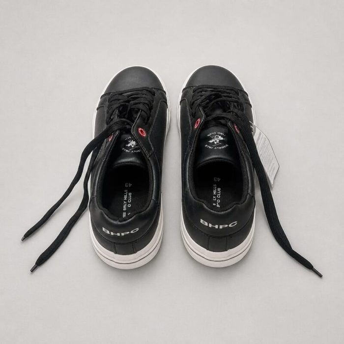 Polo Club Men’s Low-Top Lace-Up Contrast Sneakers – Black — image 3