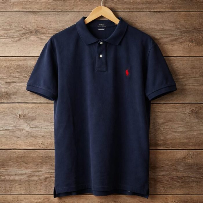 Men’s Premium Embroidered Polo Shirt – Navy Blue — image 1