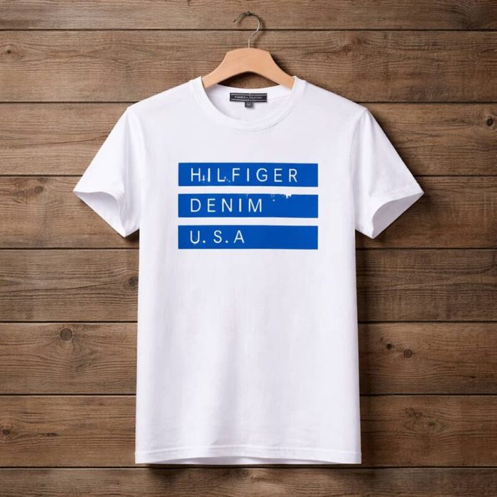 Men’s Premium Graphic Print  Crew Neck T-Shirt – White — image 1