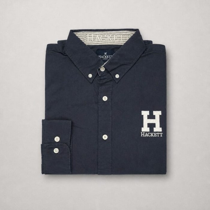 Men’s Premium Heritage Oxford Long Sleeve Shirt – Navy Blue — image 1