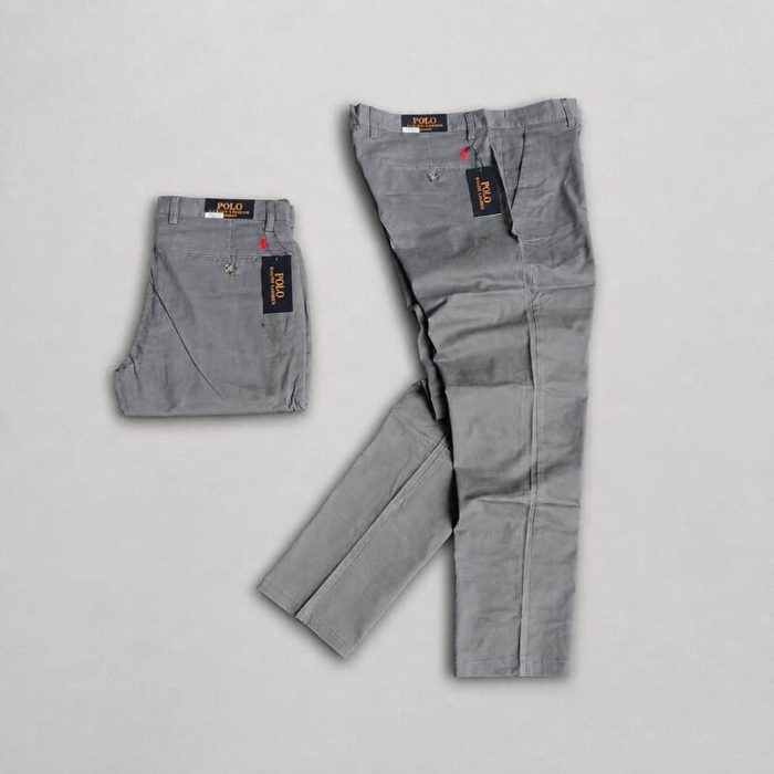 Men’s Premium Classic Fit Cotton Chino Pants – Grey — image 1