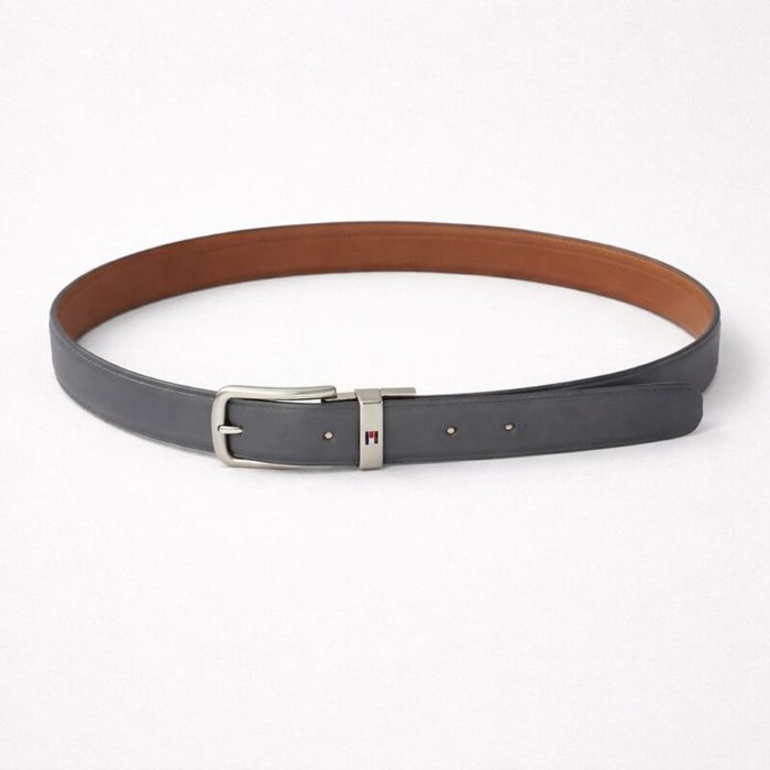 Men’s Premium Reversible Buckle / Two Tone Leather Belt – Brown / Black — image 3