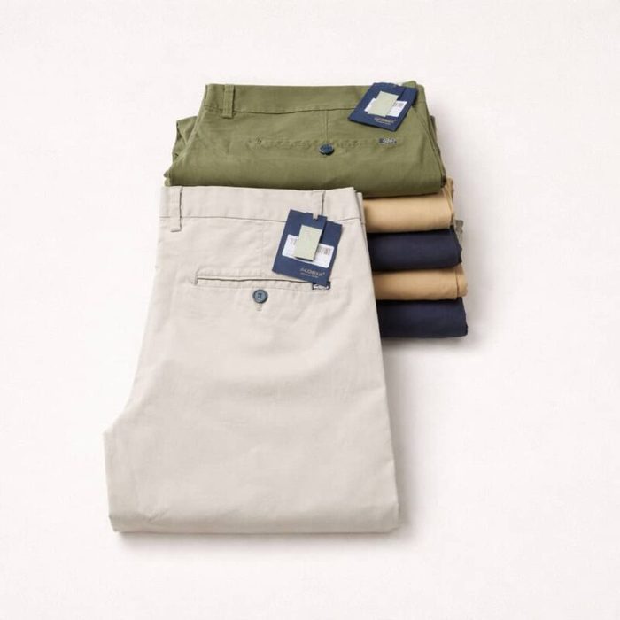 Men’s Premium Stretch Cotton Chino Pants – Cream — image 1
