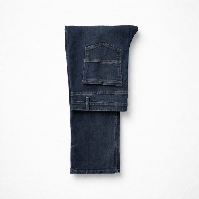 Mens Regular Fit Denim Jeans Dark Indigo Blue