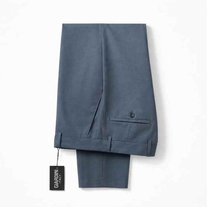Men’s Slim Fit Formal Dress Pant Trouser – Blue Grey — image 1
