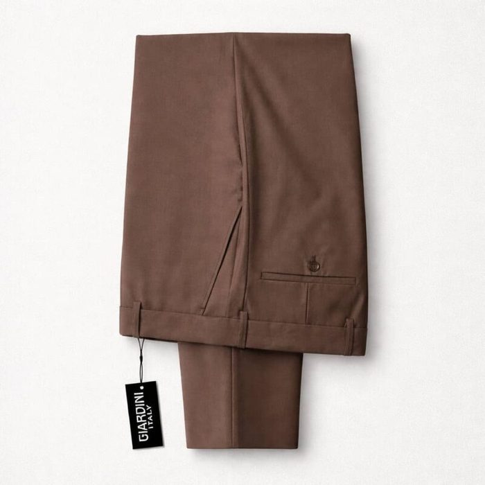 Men’s Slim Fit Formal Dress Pant Trouser – Brown — image 1