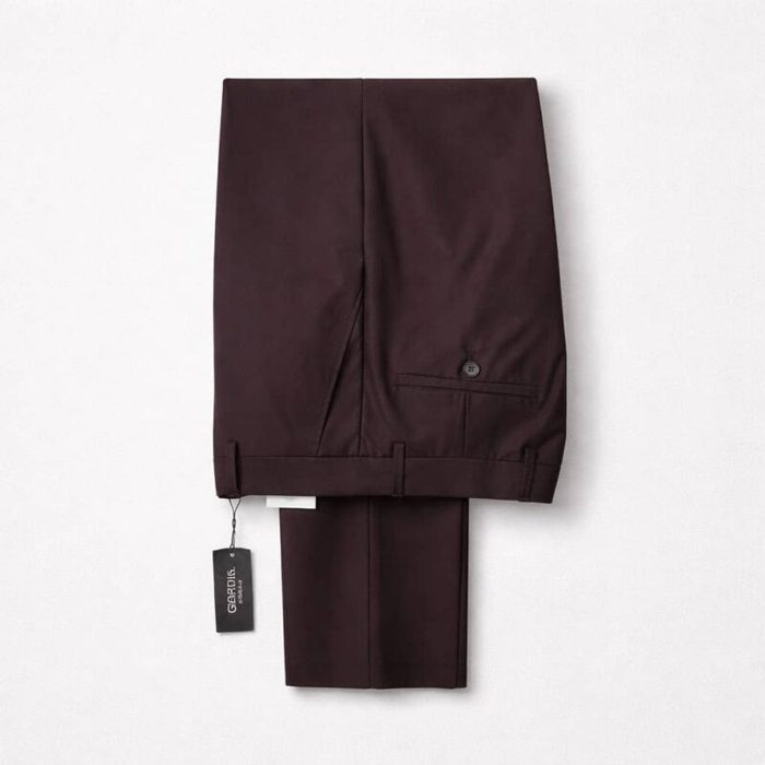 Men’s Slim Fit Formal Dress Pant Trouser – Burgundy