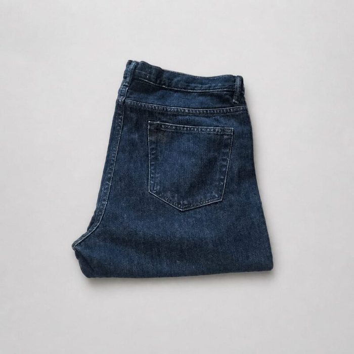 Men’s Straight Fit Stretch Jeans – Dark Wash Blue