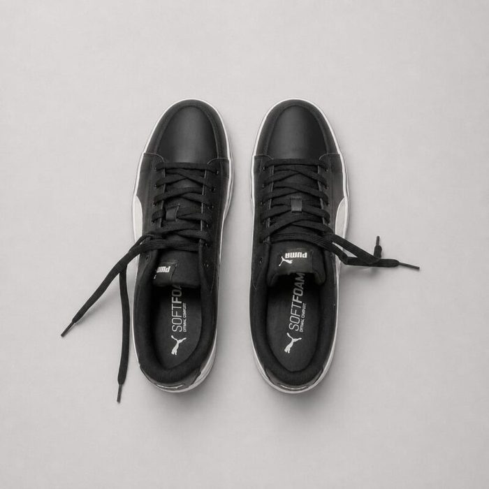 Puma Men’s Black Low-Top Lace Up  Sneakers – Black — image 2