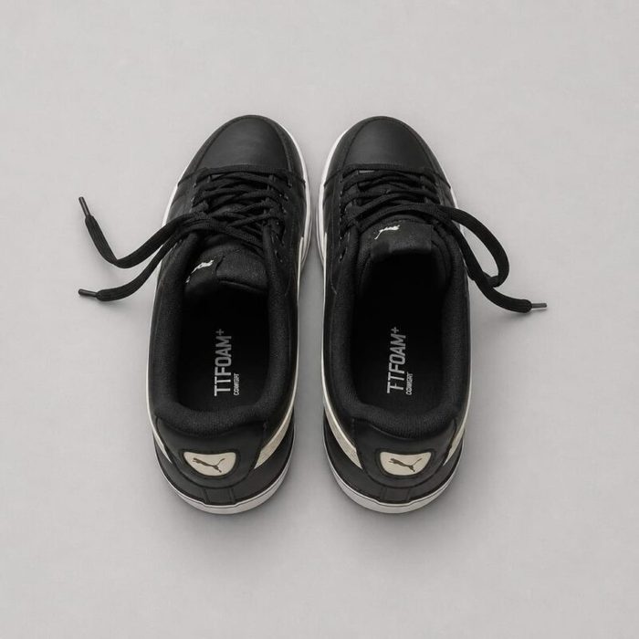 Puma Men’s Black Low-Top Lace Up  Sneakers – Black — image 4