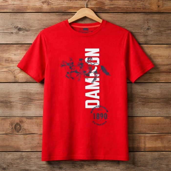 U.S.P.A Men’s Premium Graphic Print Crew Neck T-Shirt – Red — image 1