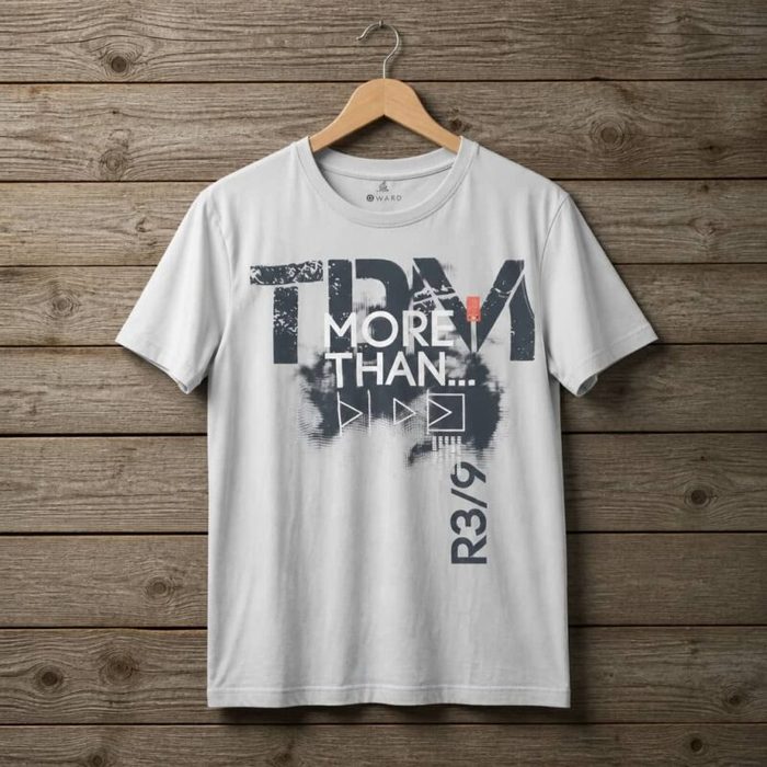 Ward Men’s Graphic Print Crew Neck T-Shirt – Light Grey — image 1